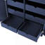 Armoire de cuisine autoportante 35,5 x 17,6 x 70,9 pouces, grande armoire de rangement avec 4 portes, 2 tablettes de porte, 8 plateaux coulissants et tablette réglable pour la salle à manger, bleu-866364528