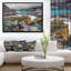 «Mountain Creek Flowing into Lake», reproduction de photo sur toile tendue-26694304