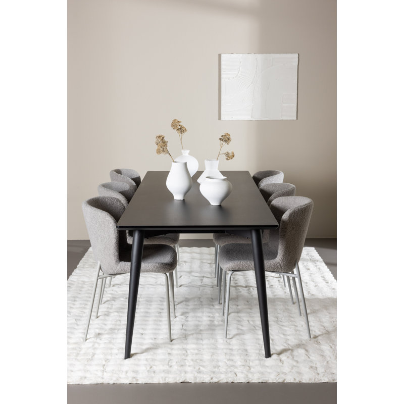 Lenworth 6 - Person Dining Set, Grey, Grey