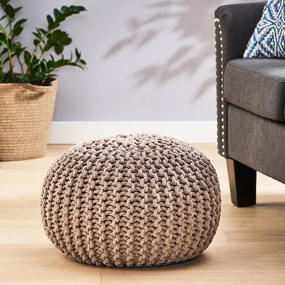 Pouf rond en coton 20 x 20 Moro