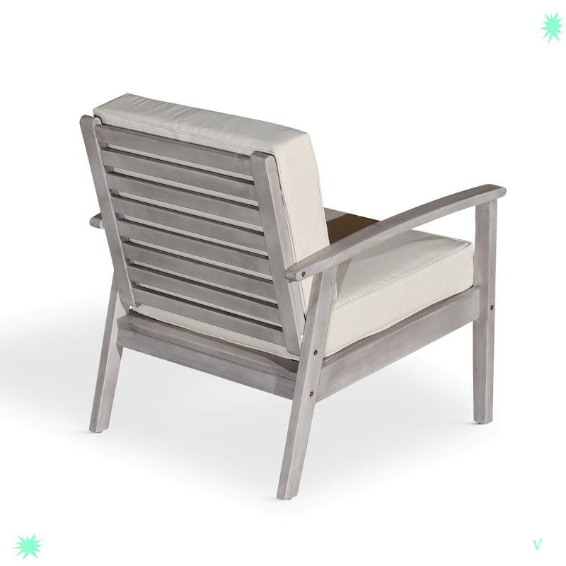 Méridienne d'extérieur en bois Durane, Bleu marine, Gris