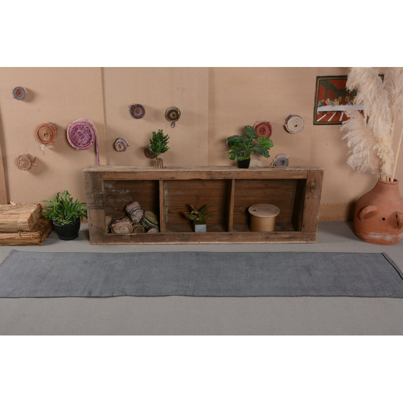 Tapis tissés à plat, tapis turc, tapis géométrique bronze, tapis marocains, tapis rétro, tapis de couloir 2 x 9,4 pi