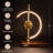 Minimalist LED Clock Lamp with Phone Wireless Charger/Wood Base