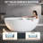 Luxury 65" Stone Resin Freestanding Soaking Bathtub In Matte White - Thermal Insulation, Spacious Area Comfortable Shape