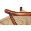 Chaise d'appoint Mao en bois massif brun / beige