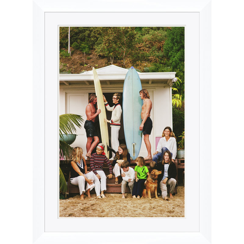 Laguna Beach Print by Slim Aarons, White Framed Paper, 41" H x 30" W x 1.5" D
