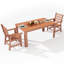 Table de salle à manger d'extérieur 67 po en PEHD avec trou pour parasol-1680042620