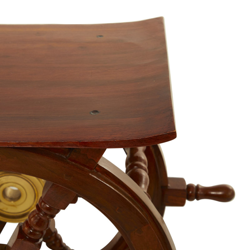 Table de bout à roulettes en bois massif de 19,55 po Abryana