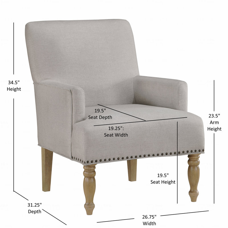 Fauteuil d'appoint avec accoudoirs - beige
