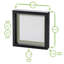 Nicola Spring - 8" x 8" White 3D Box Photo Frames - 6" x 6" Mount - Black