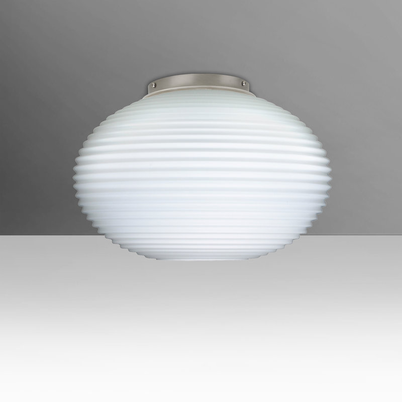 Plafonnier Besa Pape 12, H 8,125 po x l 11,75 po x P 11,75 po, Non, Nickel satiné