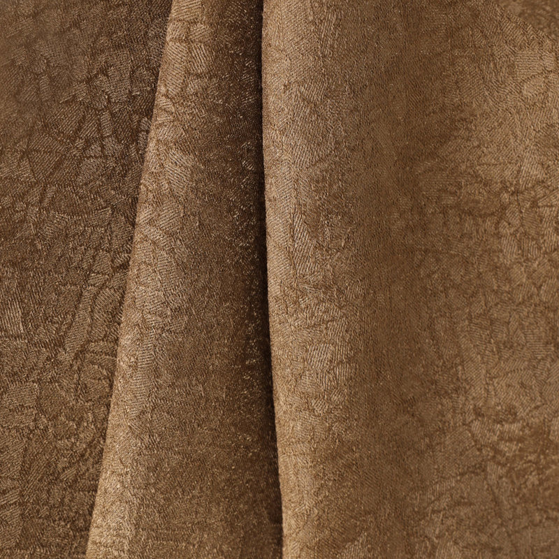 Kinlaw Textured Thermal Polyester Light Filtering Room Darkening Curtain Pair, Brown, 26" W x 84" L
