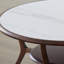Table de bout ronde double en noyer noir