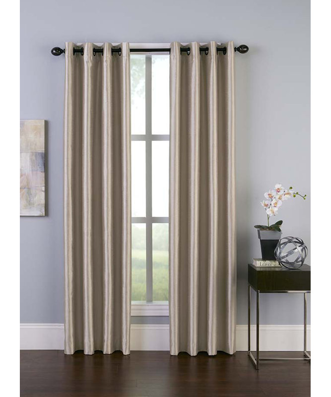 Manos Room Darkening Curtain Single Panel, 50" W x 84" L, Bronze