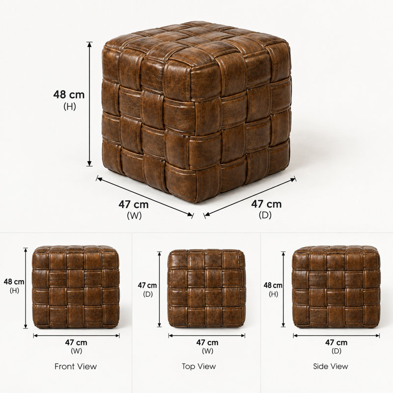 Leather Accent Stool