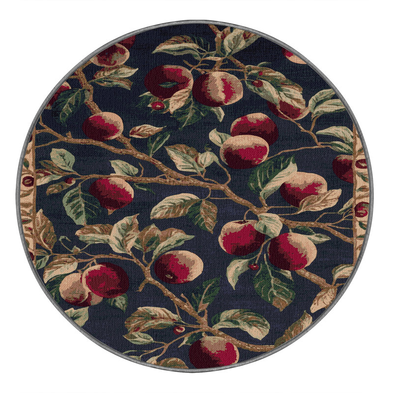  Tapis lavable et prune à motif de fruits sauvages, Tapis de couloir 2 pi x 5 pi
