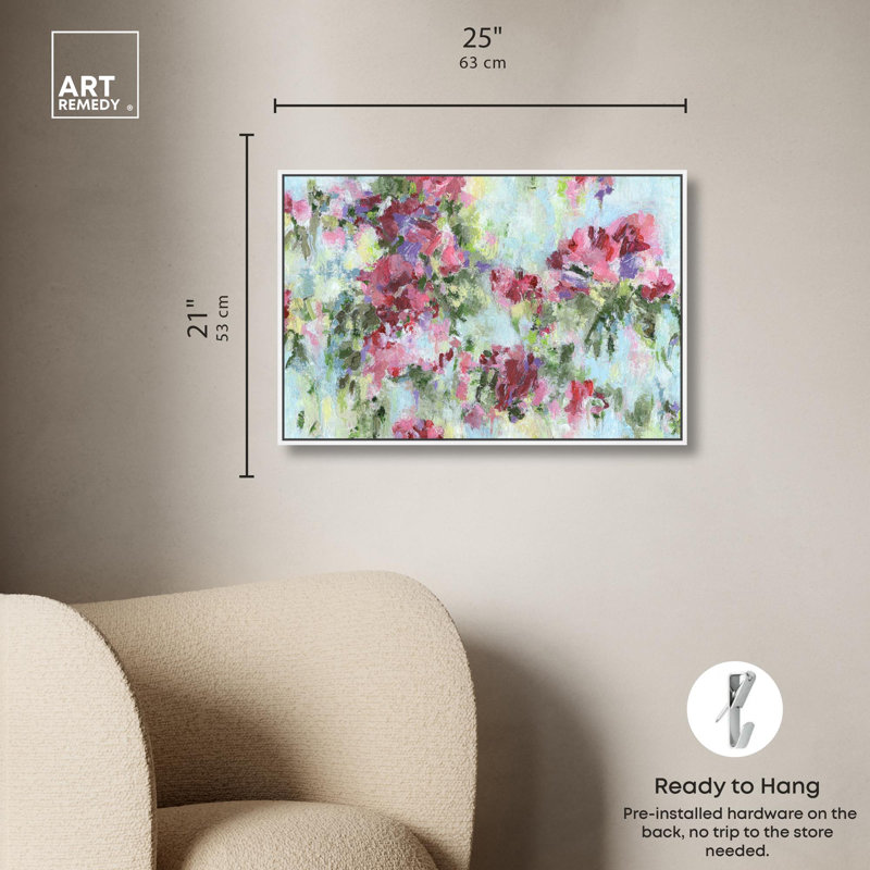 Art abstrait sur toile, "Embracer la vie", Cadre blanc, H 31 po x l 37 po