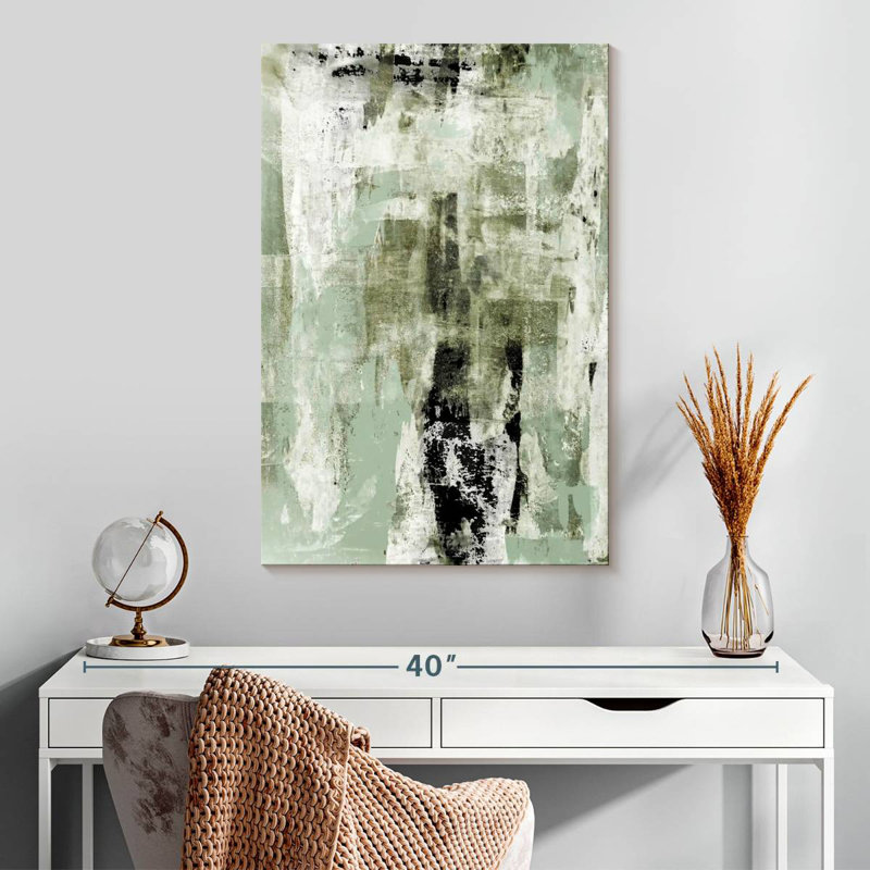 Avery Sage Green Abstract, 30" H x 20" W