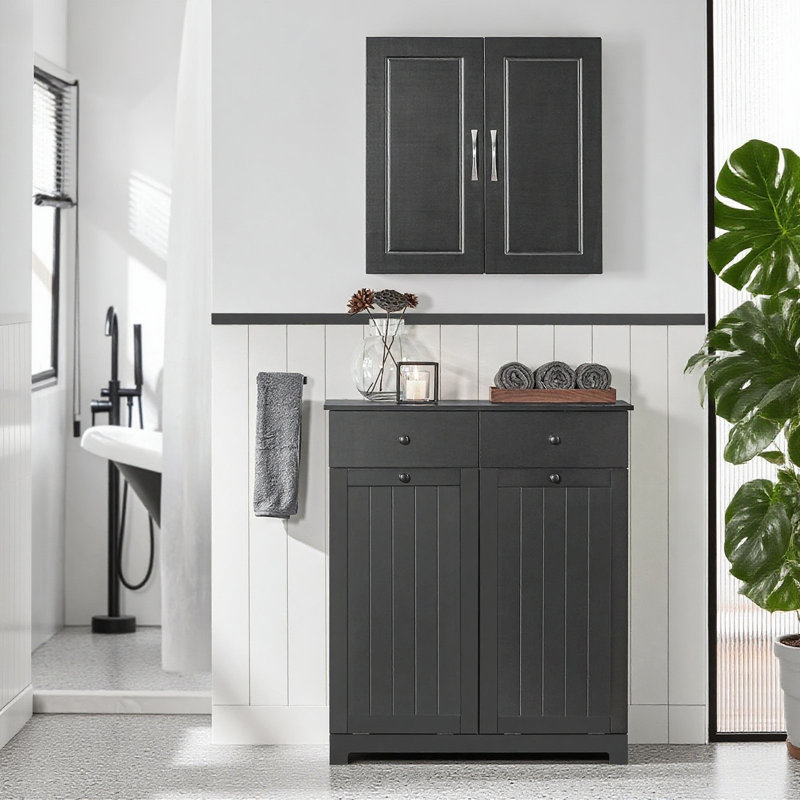 Munsell Bathroom Cabinet, Black
