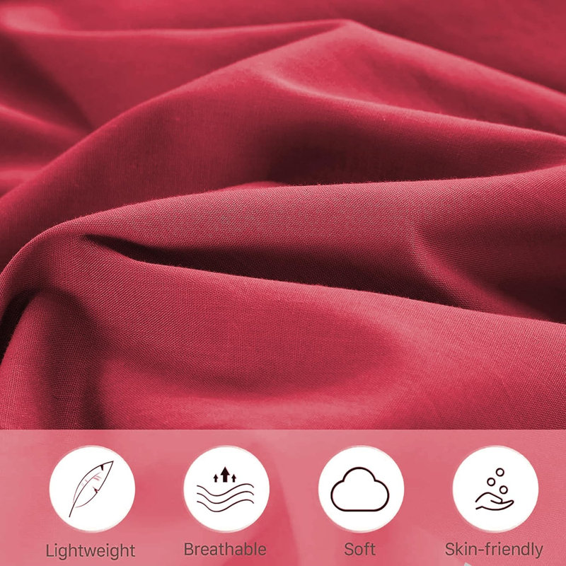 Microfiber Solid Colour Duvet Cover Set