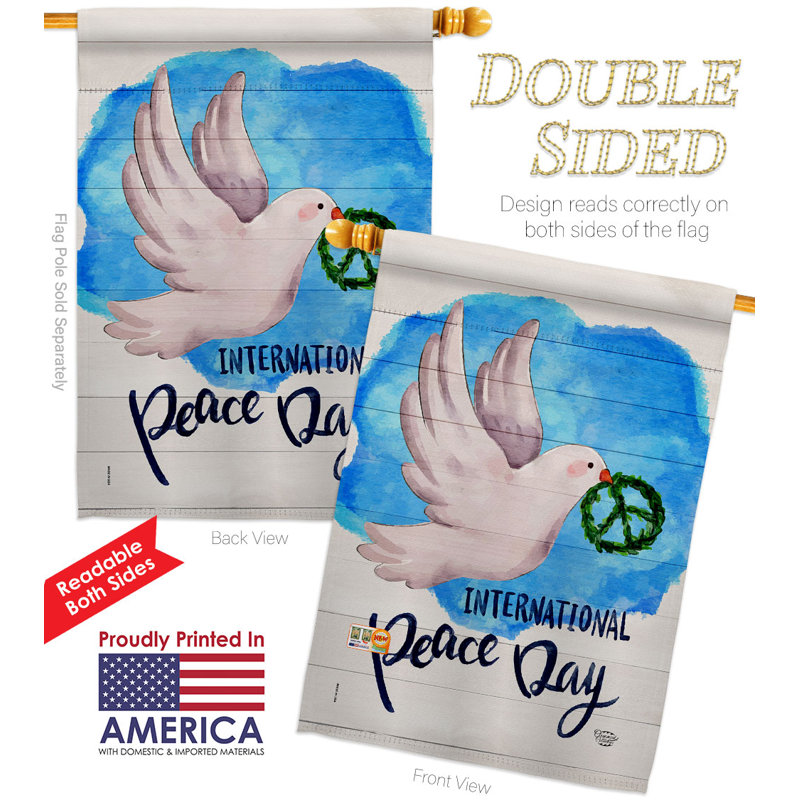 Double Sided 40'' H x 28'' W Polyester House Flag