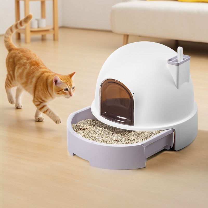 Polyethylene Plastic Litter Box with Scoop