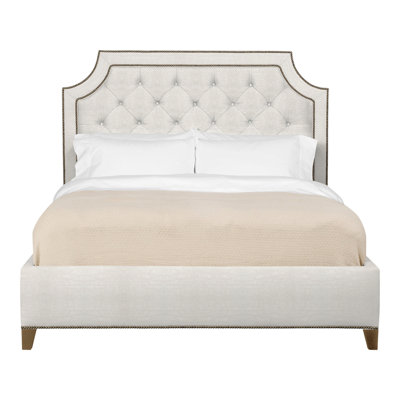 Audrey/Asher Queen Tufted Upholstered Low Profile Panel Bed
