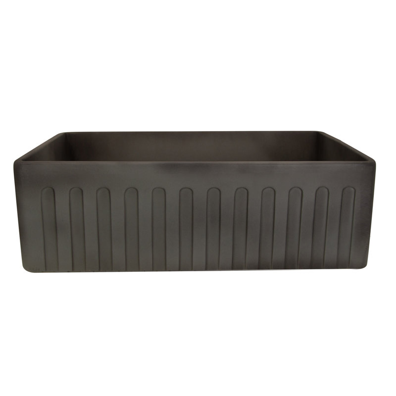 Vineyard 29.75'' L Single Bowl Fireclay Kitchen Sink, Concrete Finish