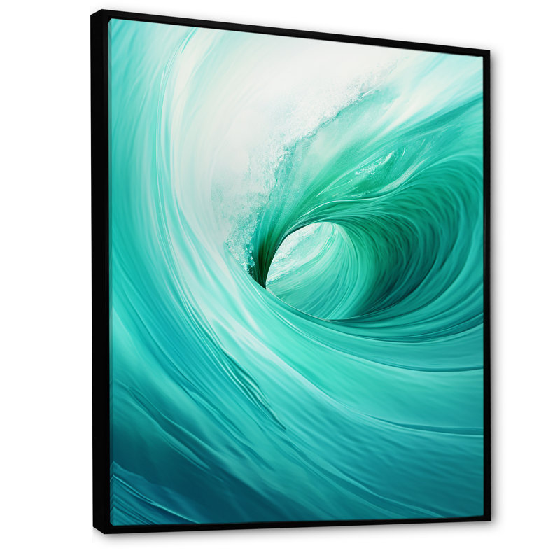 «Turquoise Wondrous Wave Spiral - Abstract Spirals, reproduction d'art sur toile_106240, H 32 po x l 24 po x P 1 po