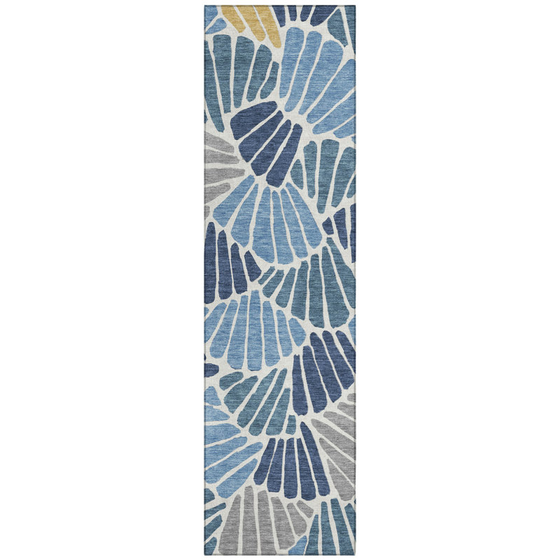 Machine Washable Indoor/Outdoor Chantille ACN2384 Floral Rug, Runner 2'3" x 7'6"