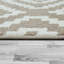 Tapis géométrique beige en polypropylène tissé à la machine-1290646528