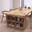 Bureau rectangulaire en bois massif Burlywood-1689436351