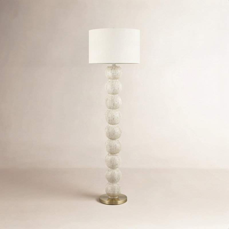 Lampe sur pied traditionnelle 62 po Kee, Crème