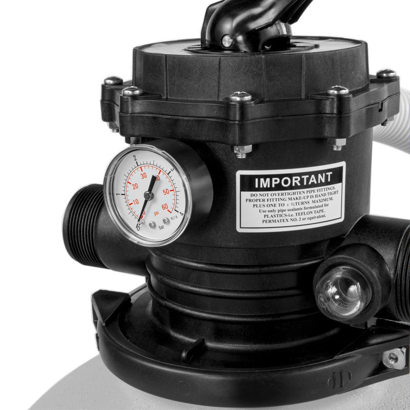 XtremepowerUS 16" Sand Filter Combo for Above-Ground Pools with 3100 GPH Capacity