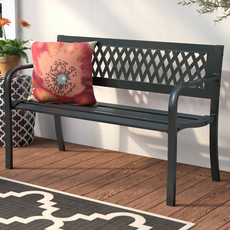 Banc de jardin en acier Carlysia
