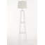 Lampe sur pied de style étagère moderne en métal avec tablettes et abat-jour en lin 58 po-72585712