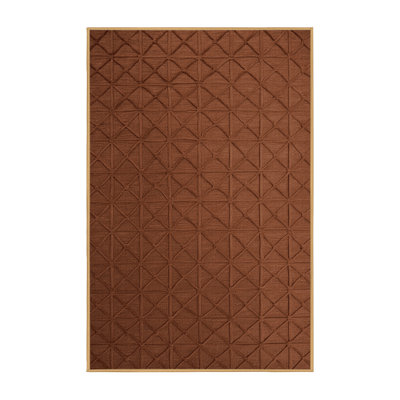 Machine Washable Trellis Brown Area Rug