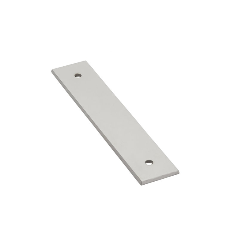 Emtek Art Deco Rectangular Backplate for Cabinet/Drawer Pull 4", Polished Nickel Lifetime