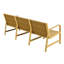 Mobilier intérieur / extérieur 5 pièces 3 places, 2 chaises, 2 tables basses, jaune, structure rouille, Pp toutes saisons, assemblage de 30 minutes, gigogne peu encombrante, patio confortable avec chaises et jaune