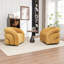 Fauteuil demi-tonneau pivotant rembourré Coyle-1536333462
