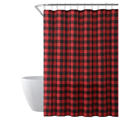 Taconic Cotton Blend Check Shower Curtain