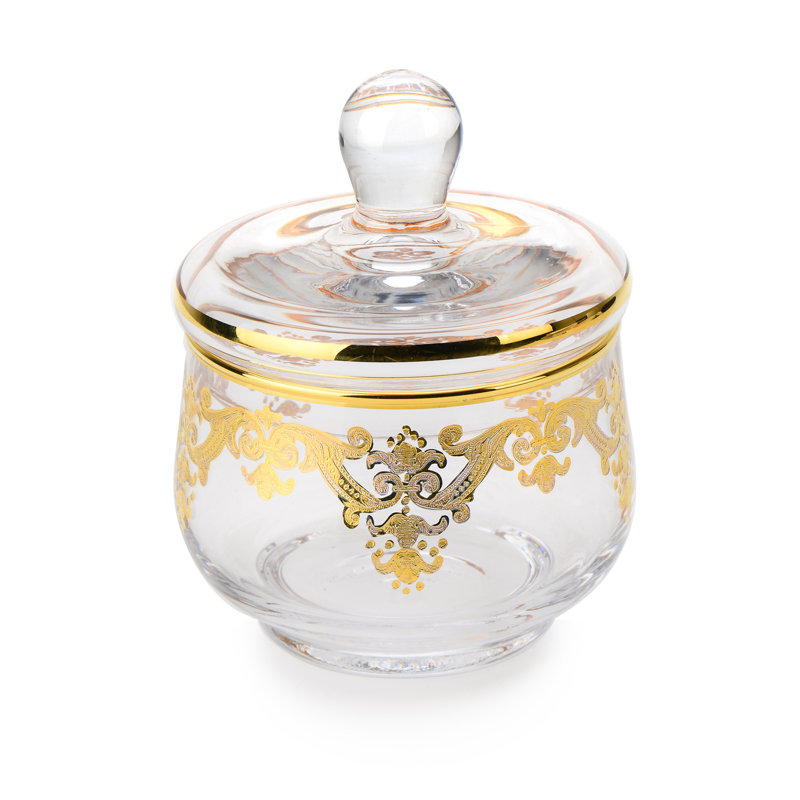 Glass Sugar Bowl with Lid