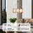 Chrispher 3-Light Gold Drum Chandelier with Frosted Glass shade