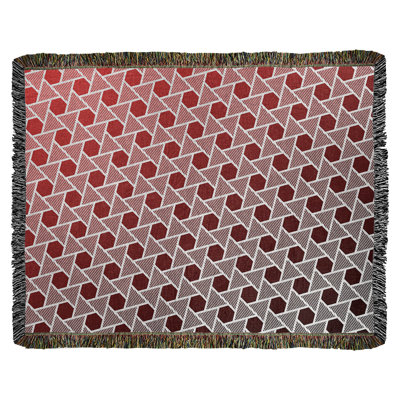 Jeté en coton tissé hexagones et triangles Katelyn Elizabeth