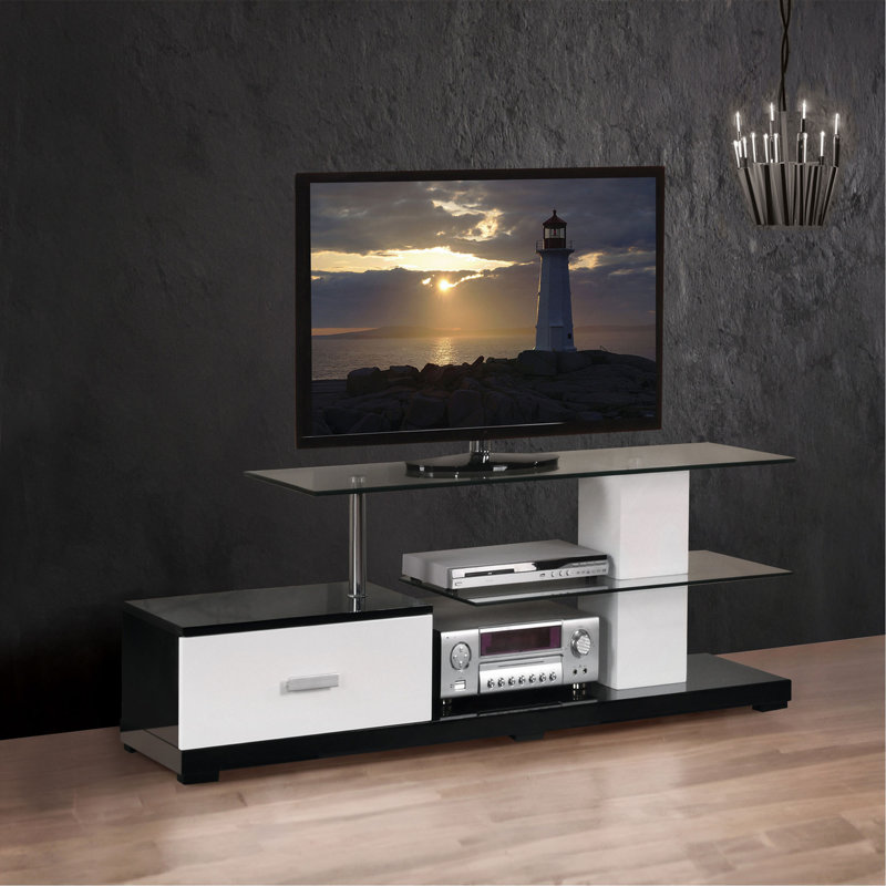 Meuble télé blanc et noir