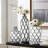  Sushmita 9" Black Outline Handmade Ceramic White Table Vase-1015956506