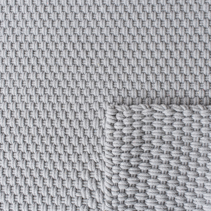 Anya-Louise Hand Woven Cotton Solid Color Rug, Rectangle 8' x 10'