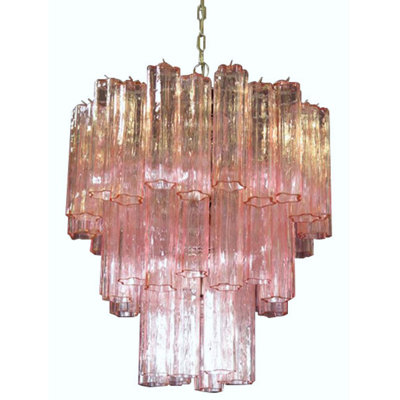 Lustre rétro en verre de Murano