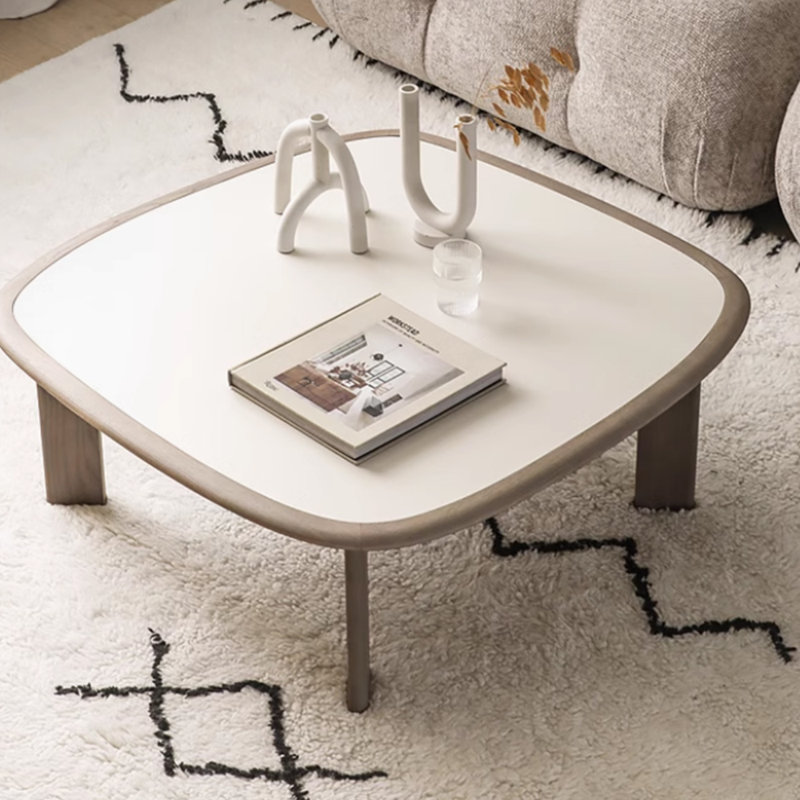 Table à thé en bois massif au design minimaliste