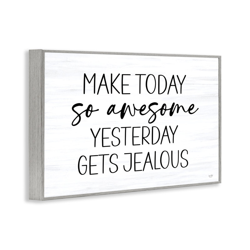 Giclée encadrée «Today So Awesome Hier» par Lux + Me Designs, Estampe numérique Farmhouse, H 20 po x l 30 po